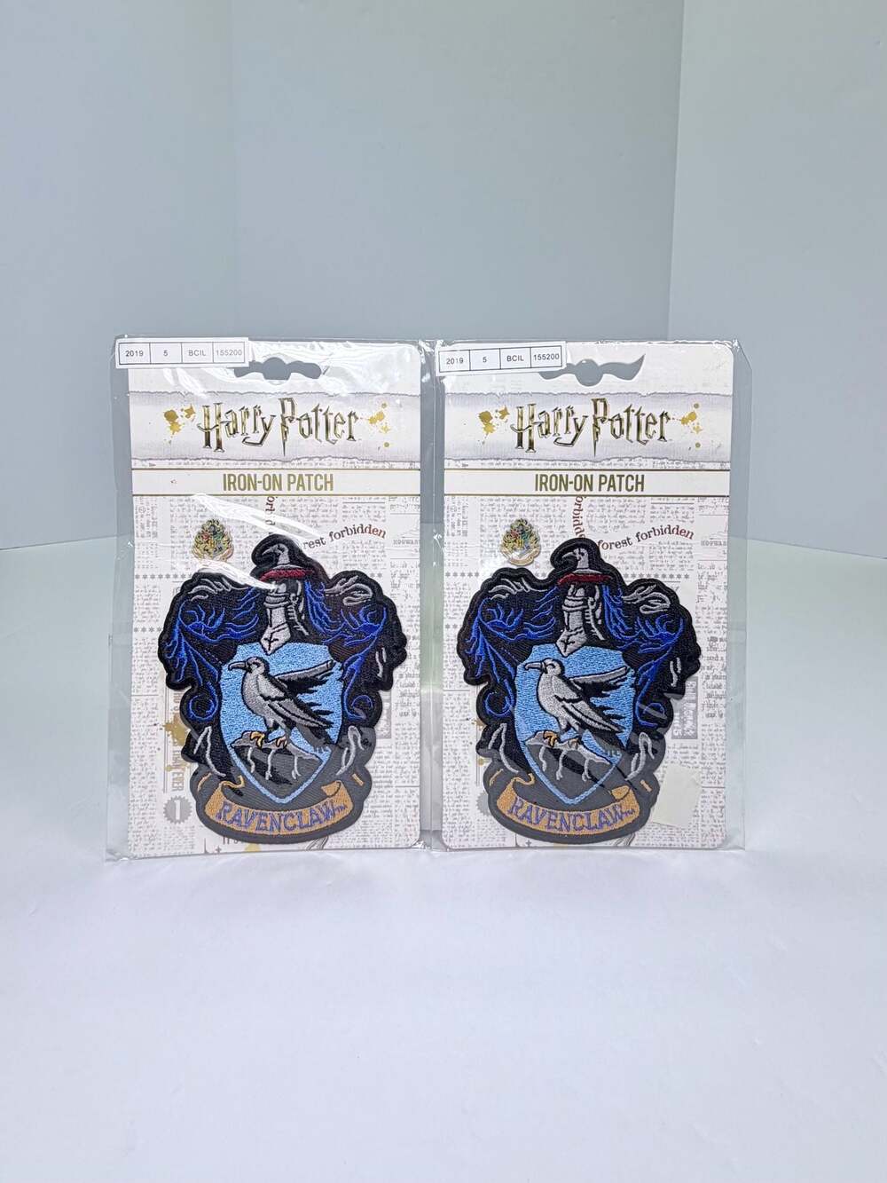 2x Harry Potter Ravenclaw Crest Iron-On Patch Set Bioworld